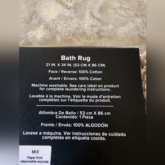 NWT UGG  Elise Bath Rug 21x34 Gray - Picture 7 of 7